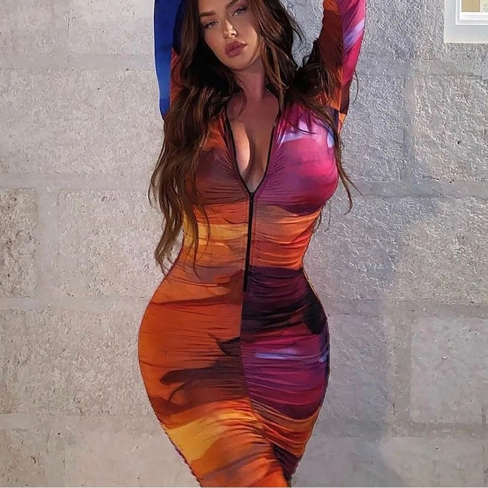FASHION NOVA zip up dress
